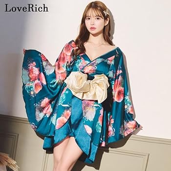 ラブリッチ⭐︎キャバドレス　花魁　浴衣　コスプレ　ホワイト　フリーサイズ ラブリッチ♡キャバドレス 浴衣 花魁 フリーサイズ ホワイト